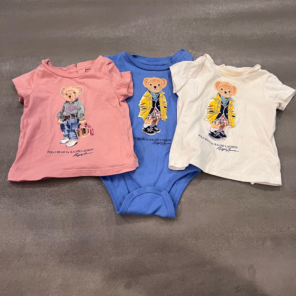 Polo Ralph Lauren 3 Bundle Bear Clothing. Size 3 Months